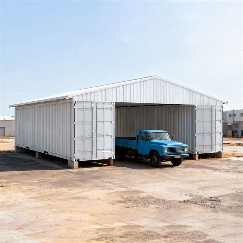 40’x36′ Shipping Container Roof Heavy Duty Steel Shelter Excluding Containers