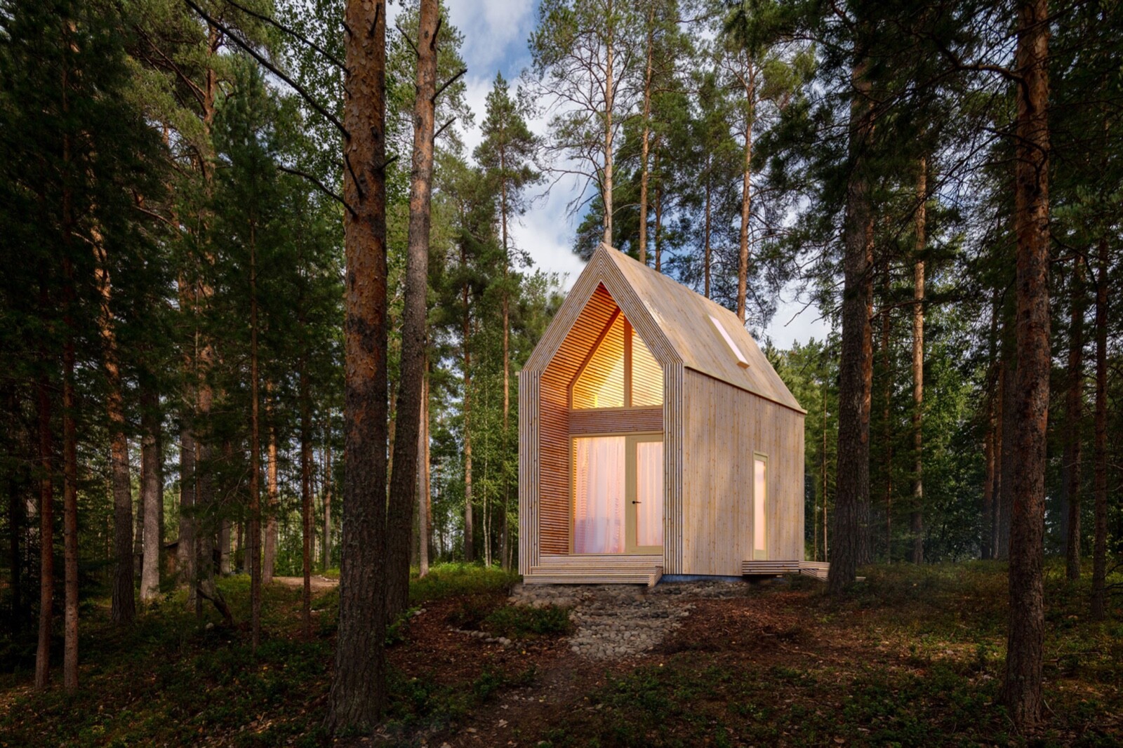 273 sg.ft СANDLE HOUSE KIT #PW-23 PREFAB DIY PLYWOOD BUILDING CABIN HOME MODULAR