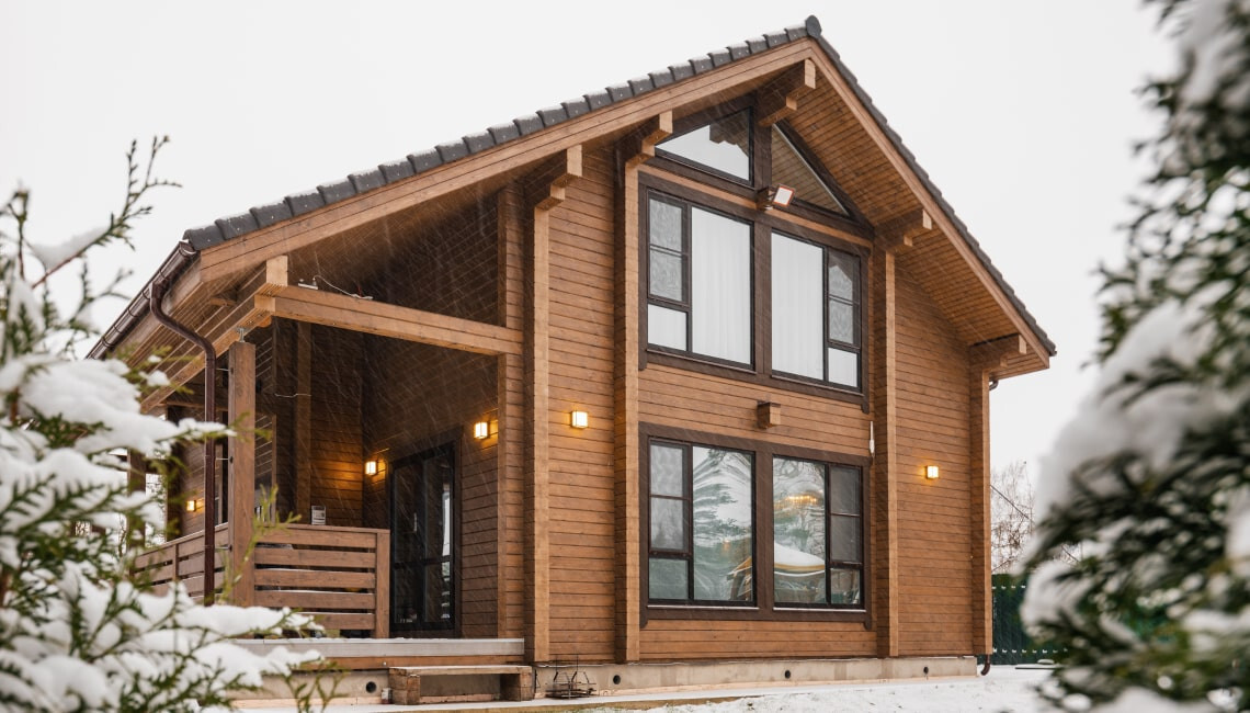 PREFAB LOG CABIN HOME KIT NATURAL WOOD 2045 ft² / 190 m² – DISCOUNT CARD 3% off