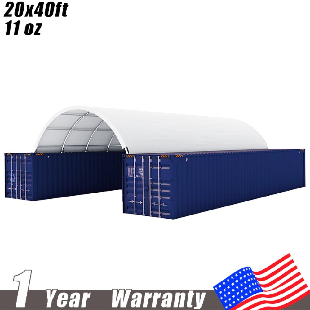 20’x40′ Heavy Duty Shipping Container Canopy 11oz PE Shelter Cover Roof Box Kit