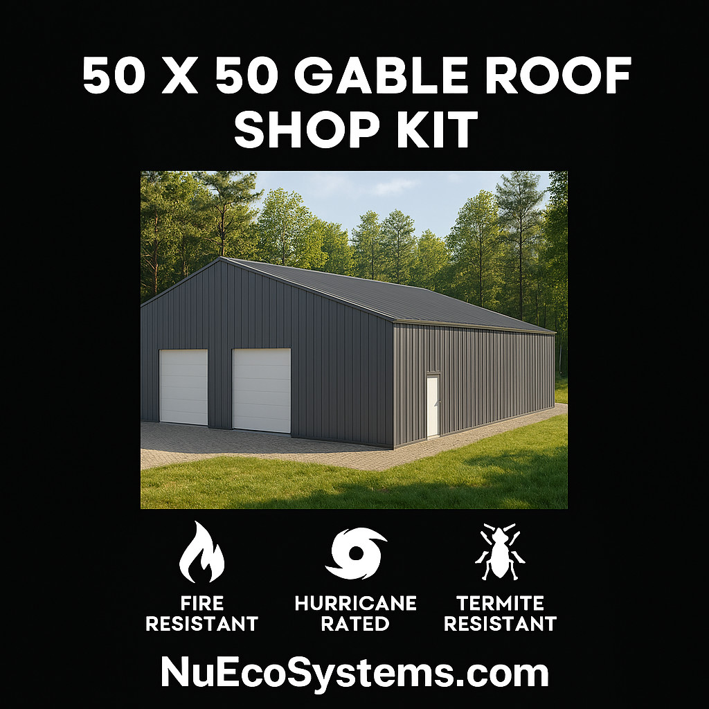 Steel Framed 40 x 40 x 16 Shop Kit, Warehouse Kit ON SALE NOW !!!