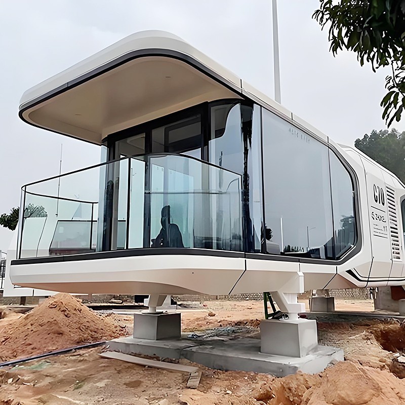 Earthquake Resistant Waterproof Fabricated House Temporary Housing Capsule House