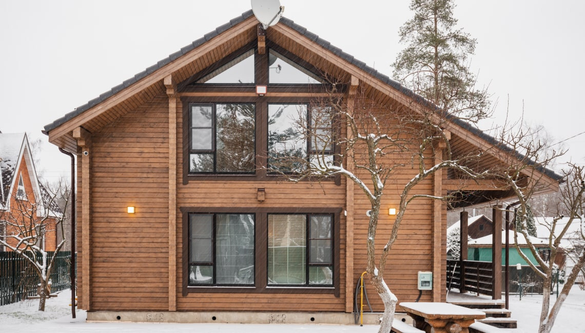 PREFAB LOG CABIN HOME KIT NATURAL WOOD 2045 ft² / 190 m² – DISCOUNT CARD 3% off