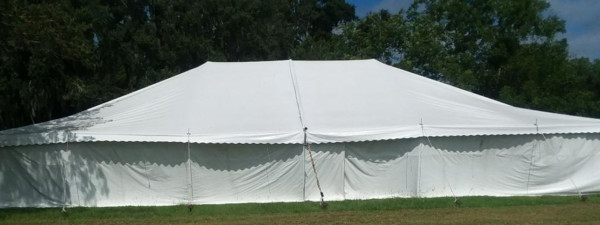 40-X-60 POLE TENT COMPLETE WITH WALLS AND STAKES