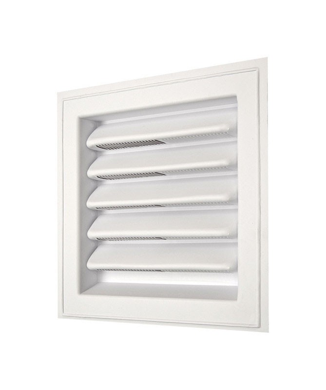 Master Flow SL12X12 White Thermoformed Plastic Wall Louver Vent 12 L x 12 W in.