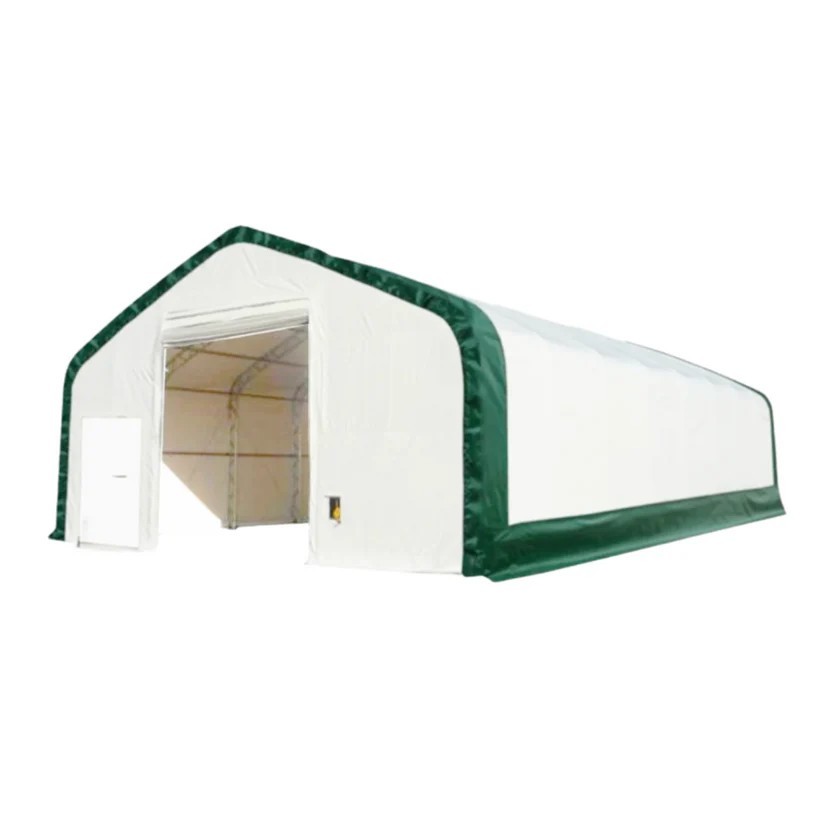 W40’xL80’xH21′ Double Truss Storage Shelter 18OZ PVC Canvas Building Shelter
