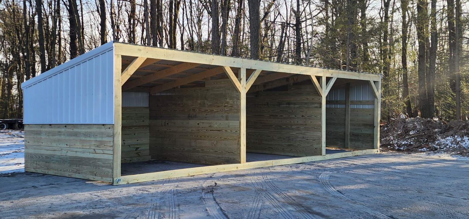 Horse Run-in – Livestock Shelter – Goat Shed – Sheep Shed 12×36