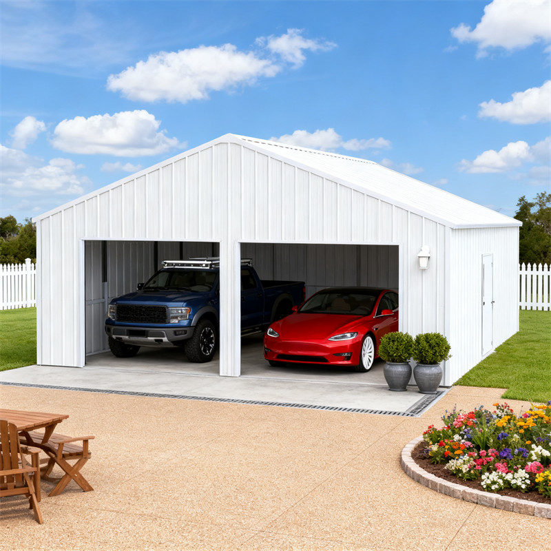 22’x23’x13′ Outdoor Barn Shed Garage Heavy Duty Galvanized Steel Storage Shed