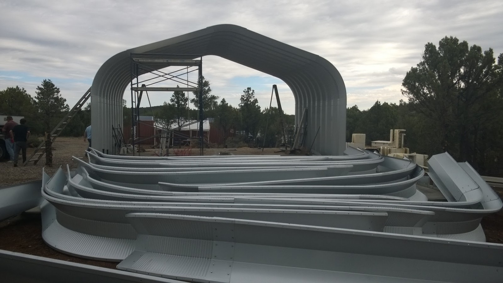 30x42x14 Engineered Steel Building Kit | DuroSPAN Clear-Span Arch with End Walls