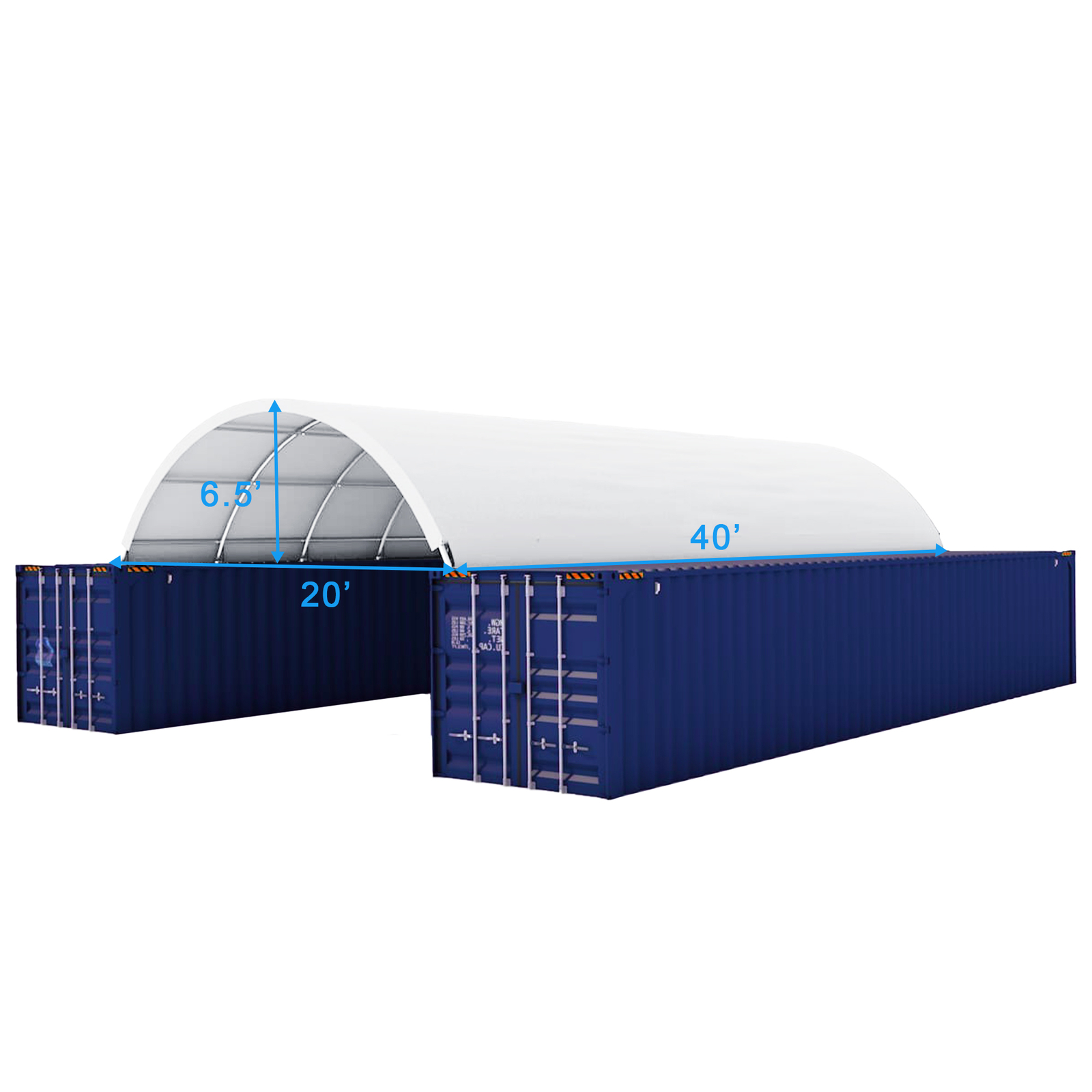 20’x40’x6.5′ PVC Canvas Fabric Building Shipping Container Canopy Shelter 15 oz