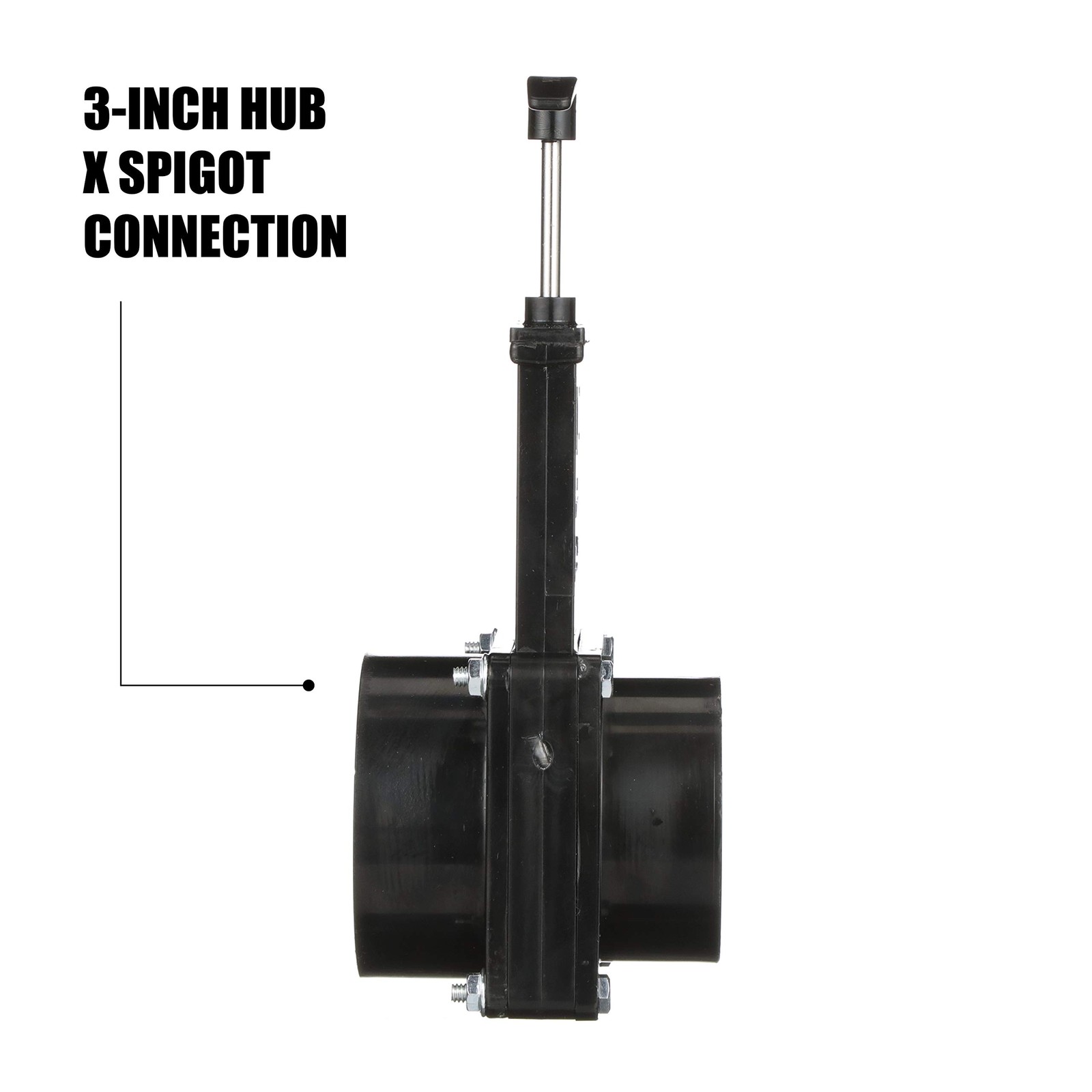 Valterra ABS Gate Valve for RV, Camper, and More – 3-Inch Pack of 1.0, Black