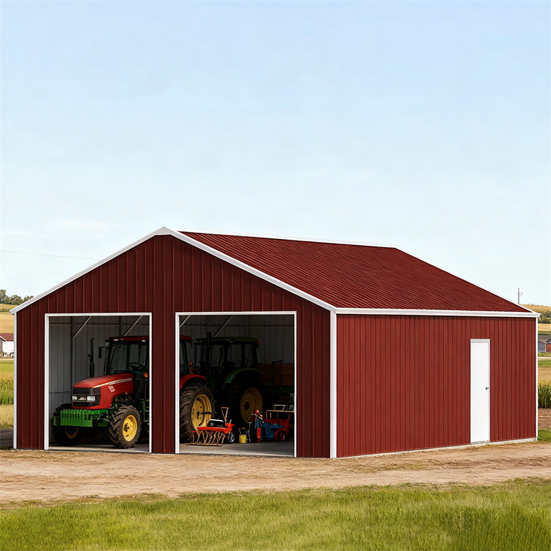 22′ x 23′ x 13′ Outdoor Storage Shed Reinforced Steel Structure Barn Car Garage