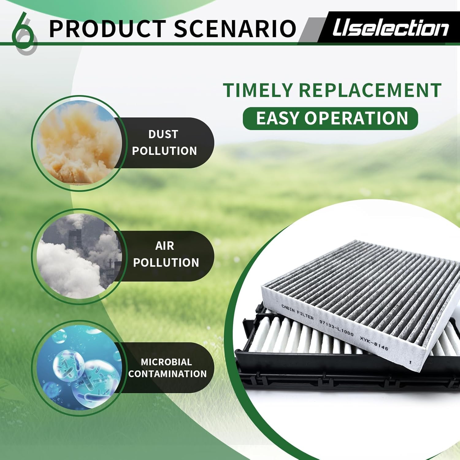 Cabin & Engine Air Filter W/Activated Carbon Kit for Tucson (2022–2025), Santa F