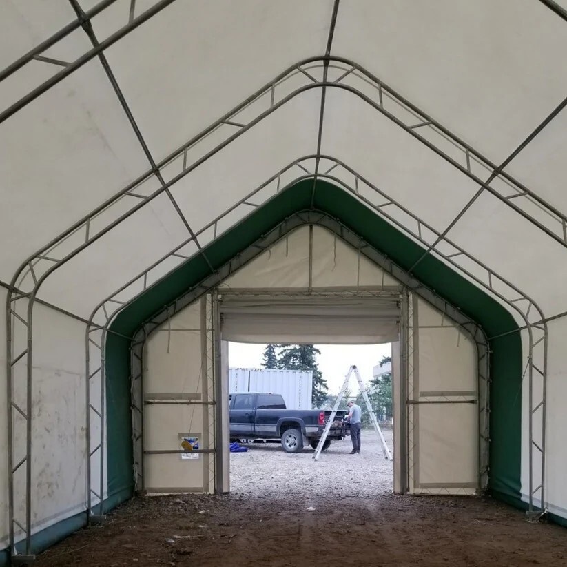 W20’xL33’xH16’Portable Double Truss Storage Shelter PVC Canvas Building Shelter