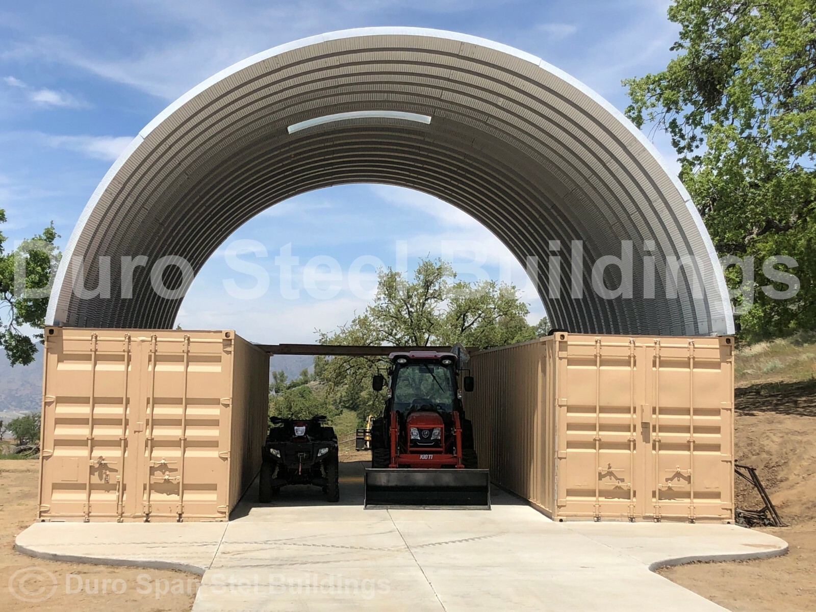38x20x14 DuroSPAN Steel Building Container DIY Conex Roof Cover Factory DiRECT