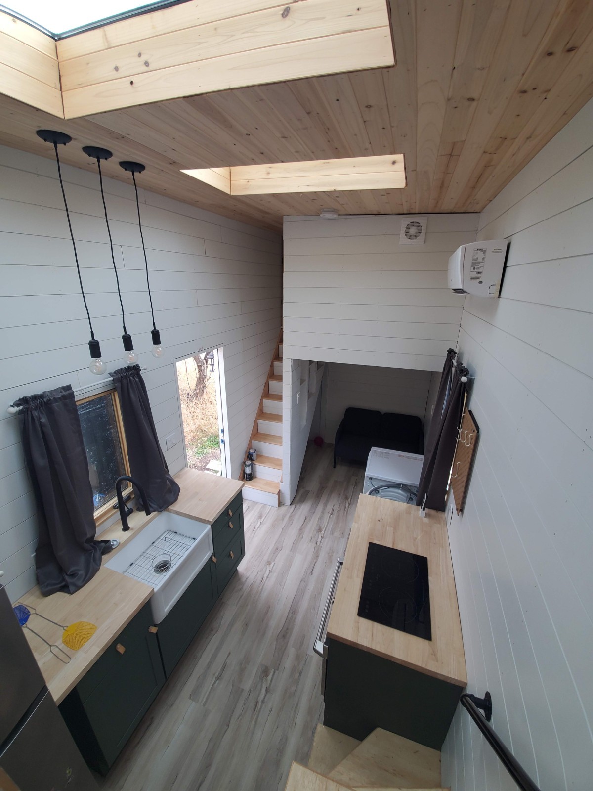 Tiny House On Wheels 2 Lofts, HVAC, W/D, Microwave, Stove, Composting Toilet