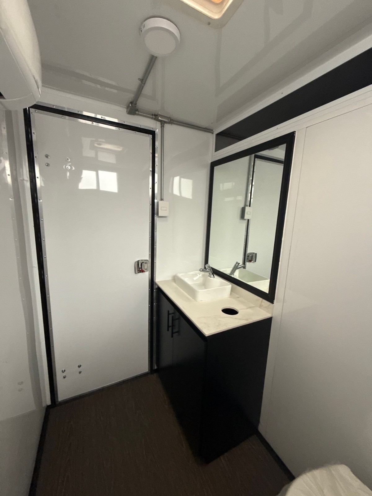 7×14 Restroom Trailer 2 Stall Upscale Portable Bathroom Ships Nationwide