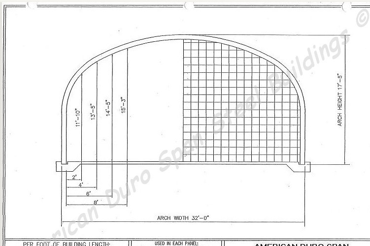 32x30x17 DuroSPAN S-Model Steel Arch Clear Span Building Kit Direct