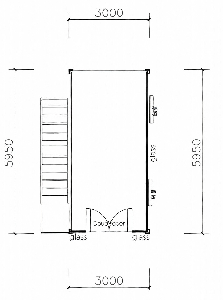 Rooftop + washroom 20FT Container Pod, Adjustable Mobile accessory building-New