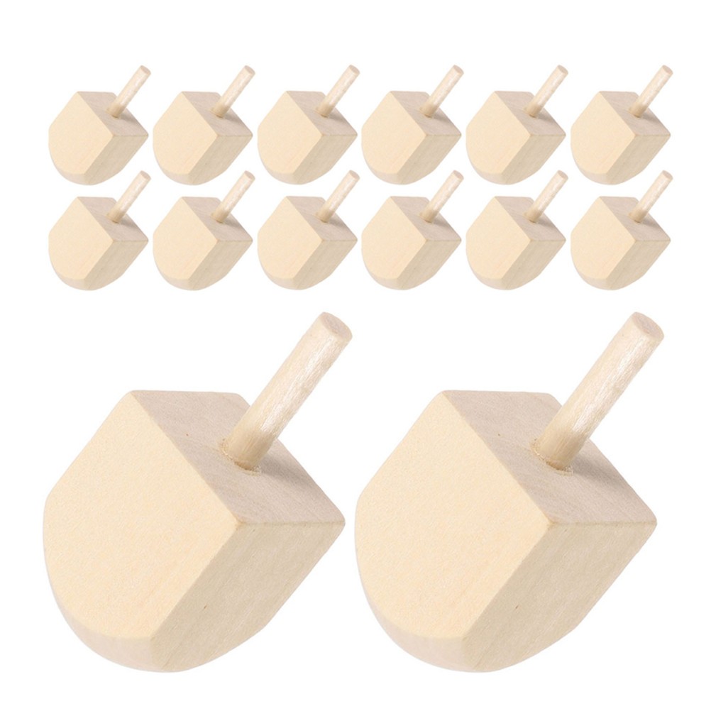 20 Pcs Wood Dreidel Chanukah Colorful Dreidels Gyro Top