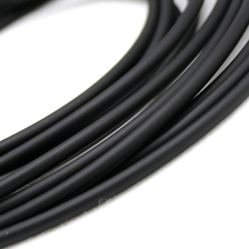 Black Diameter 2mm-15mm O Ring Solid Fluorine Rubber Cord Anti Oil Seal Gasket