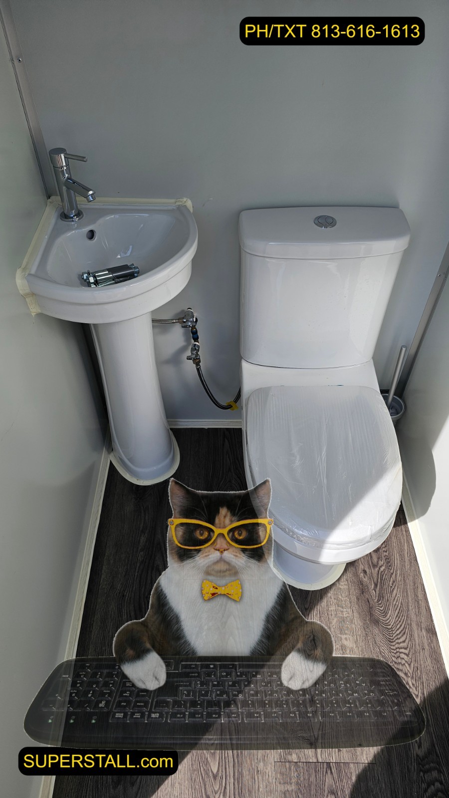 Steel Mobile Bathroom Unit Portable Restroom Sink Toilet Single Stall In Stock