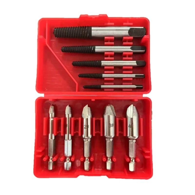 10Pcs Screw Extractor Screw Pipe Extractor Household Screw Head Extractor Kit