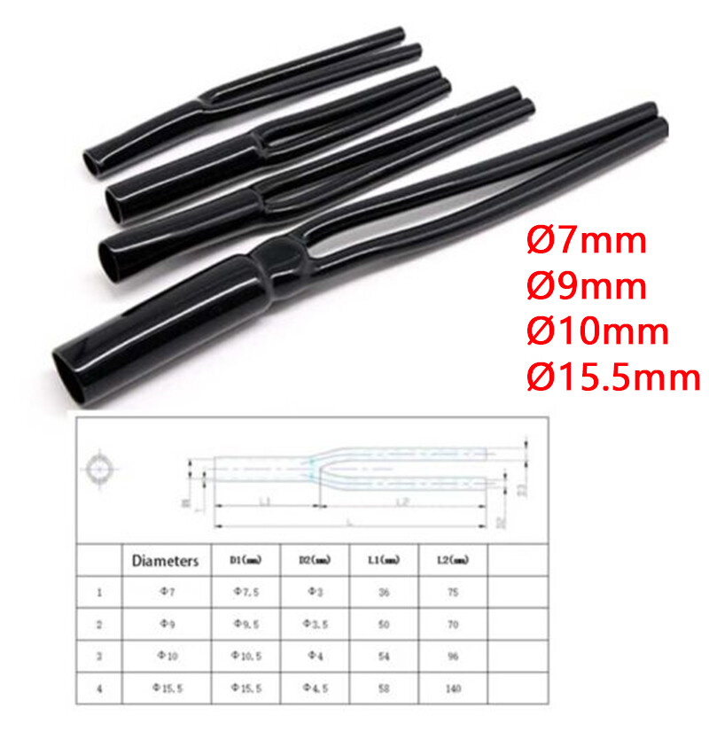 7/9/10/15.5 Gauge Speaker Cable Wire Pants Audio RCA Pants Boots Y Splitter Tube