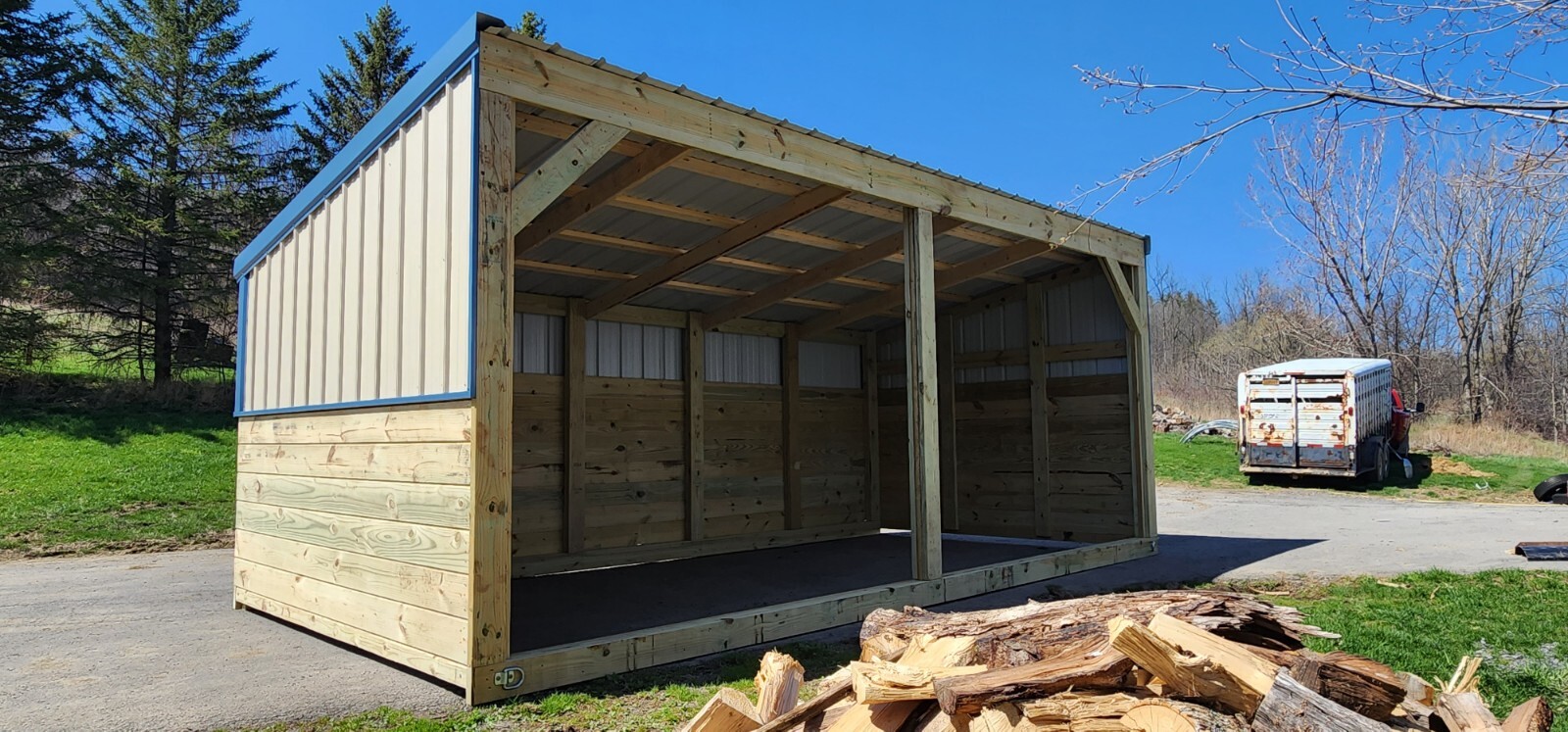 Horse Run-in – Livestock Shelter – Goat Shed – Sheep Shed 10×20