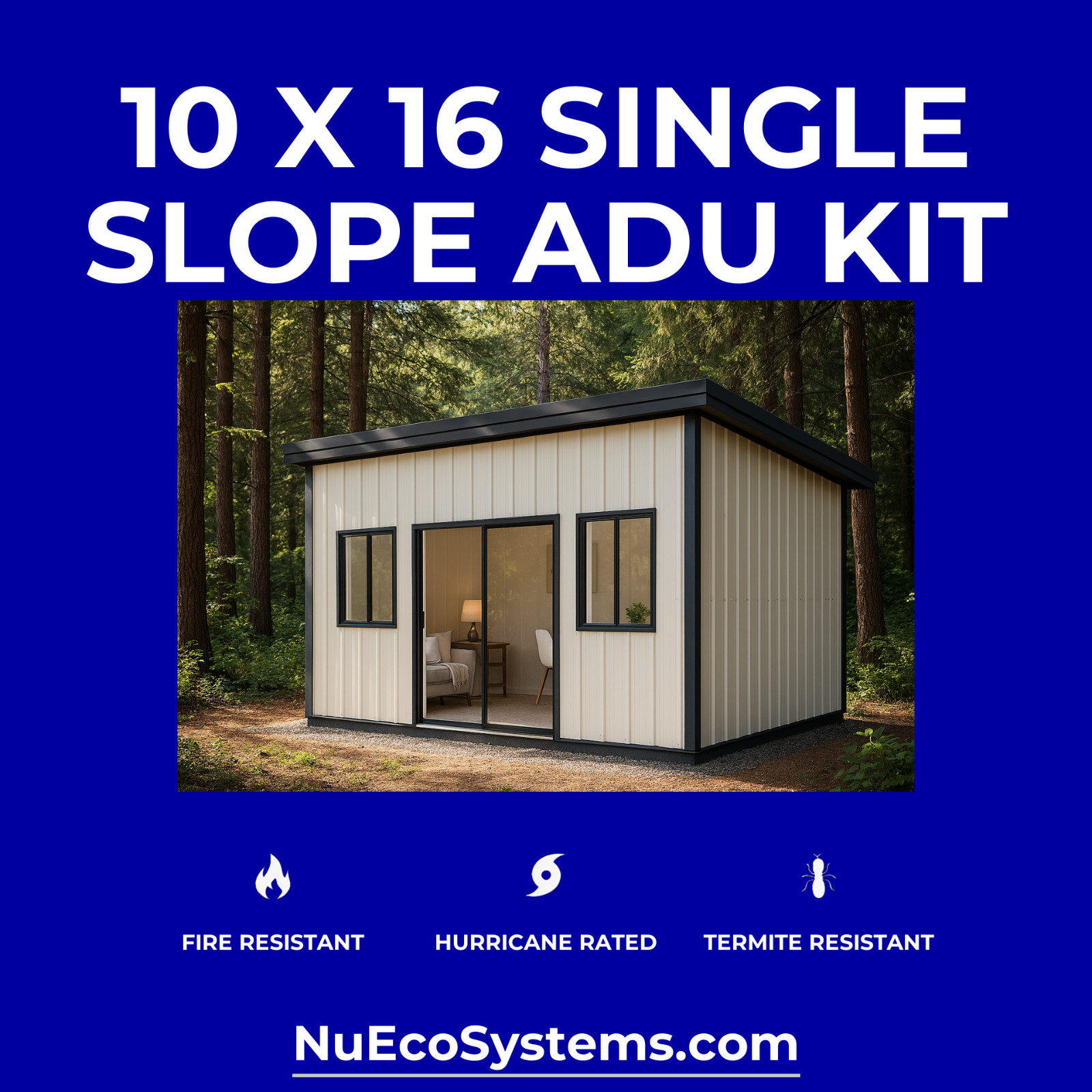 Galvanized Steel Backyard Office Granny Flat Tiny Home Kit Front Porch