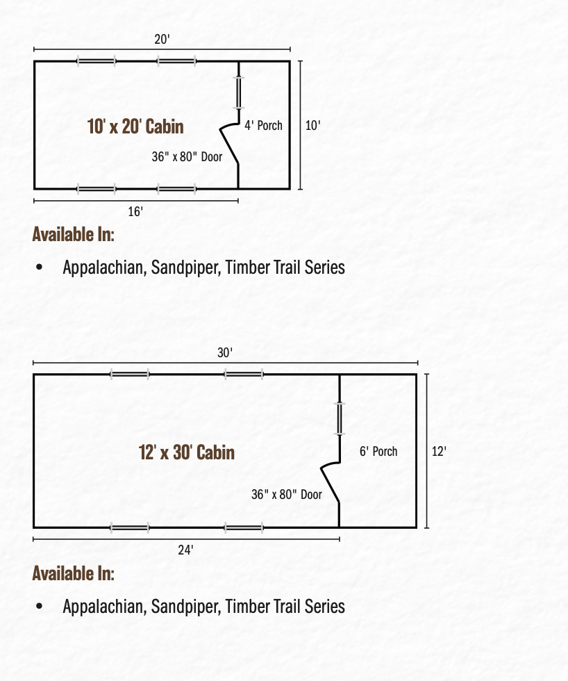 Log Cabin Kit 10′ x 20′ *** The Timber Trails Series *** NATIONWIDE SHIPPING