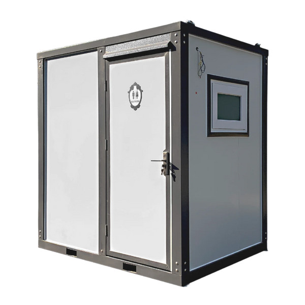 86″x64.6″x93″ Portable Toilet w/ Shower Curtain Restroom Bathroom Mobile Toilet