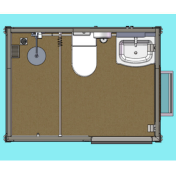 86″x64.6″x93″ Portable Toilet w/ Shower Curtain Restroom Bathroom Mobile Toilet