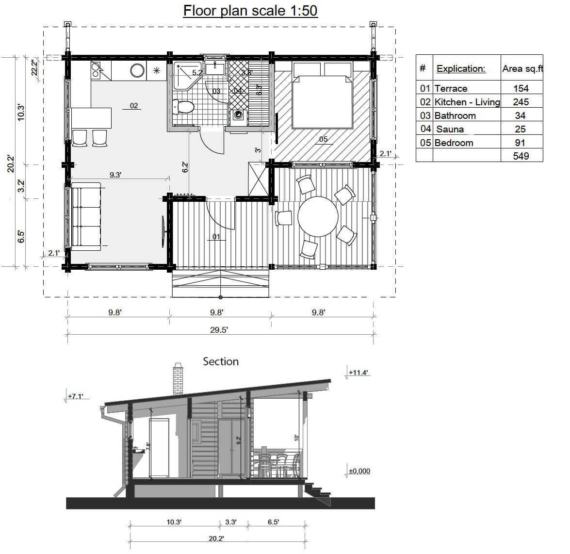 LOG HOUSE KIT #LH-050.9 ECO FRIENDLY WOOD PREFAB DIY BUILDING CABIN HOME MODULAR