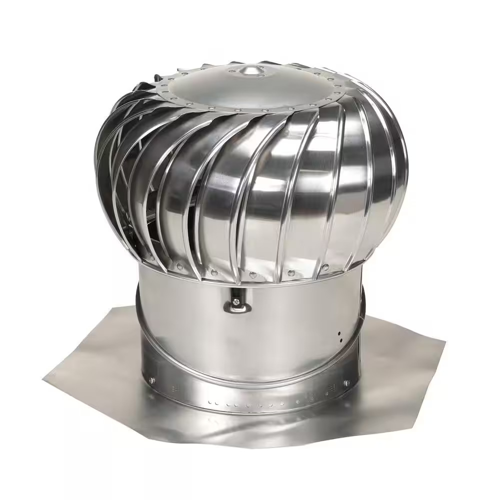14 In. Mill Aluminum Internally Braced Wind Roof Turbine | Vent Air Internal