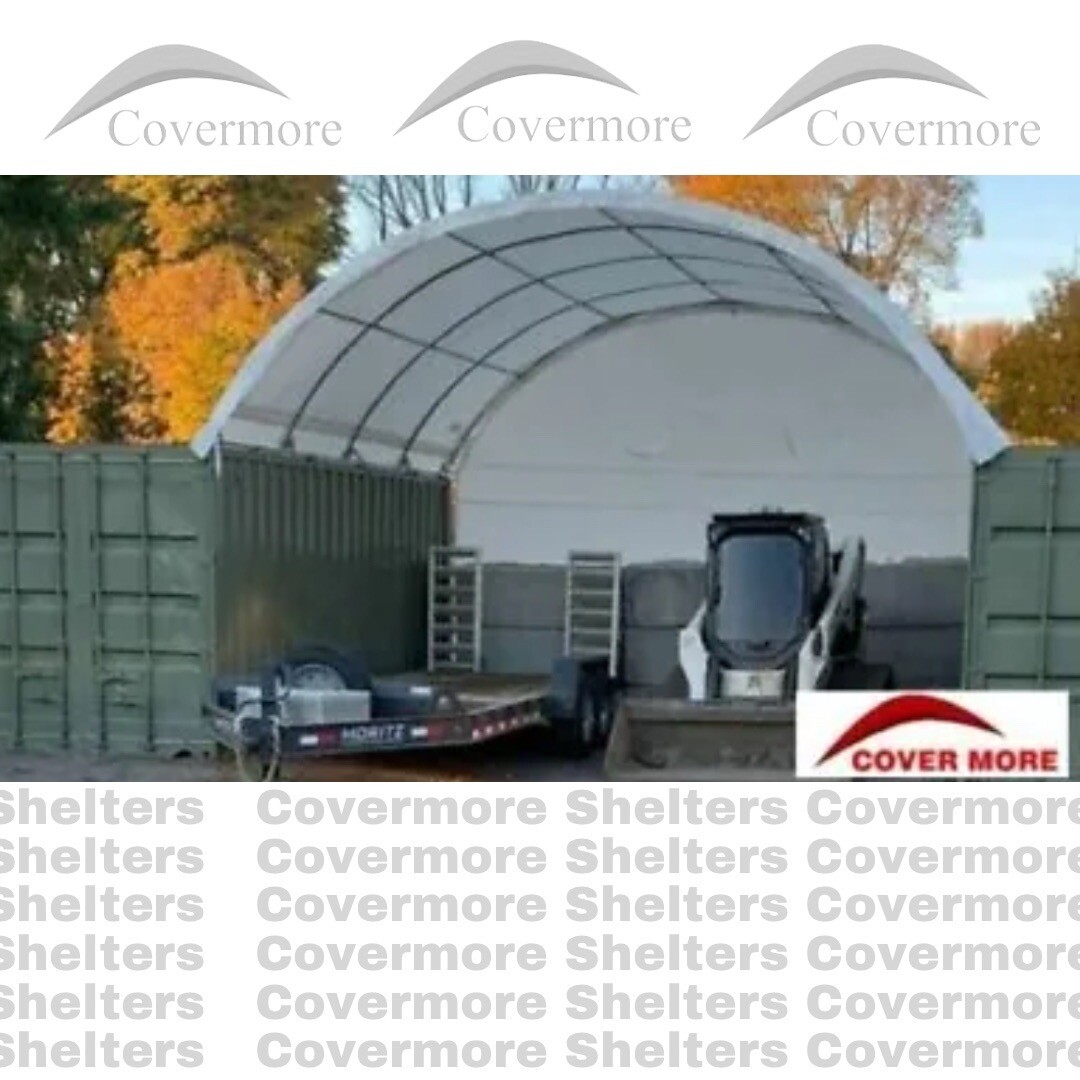 Covermore 20×20 (15 oz PVC) upgraded Fabric Canvas Container Mounted Shelter