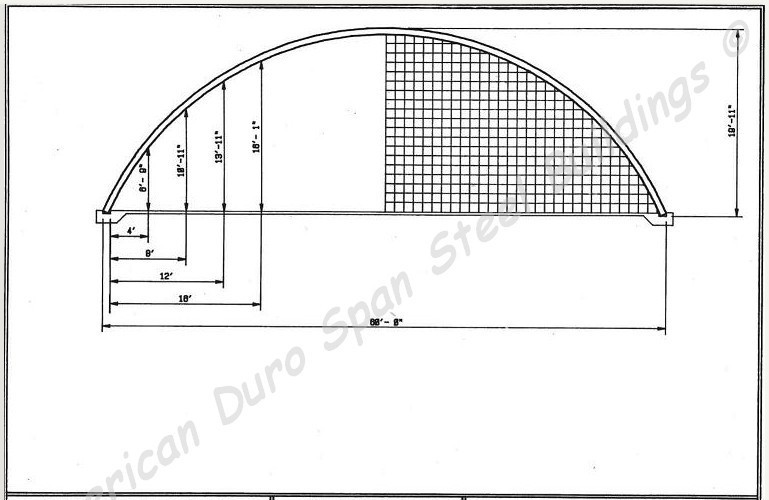 60×120 Quonset Hut – Factory DiRECT with Open Ends in 20 Gauge Steel