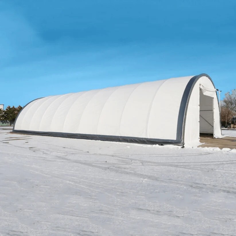 W40’xL80’xH20′ Single Truss Arch Storage Shelter 11OZ PE Canvas Building Shelter