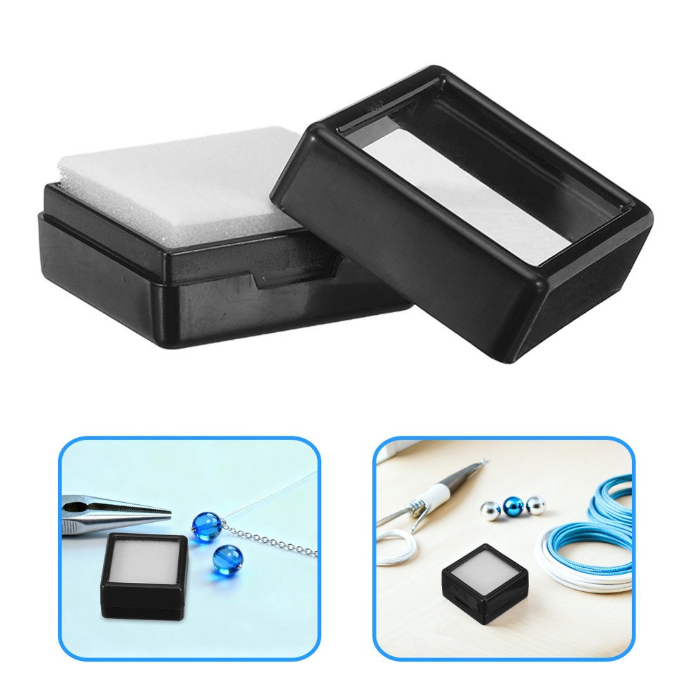 20 Pcs Gems Showcase Box Stone Jewelry Boxes Small Display Holder for