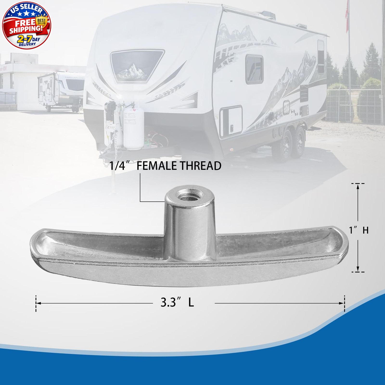 RV Waste Water Valve Handles Replacement Fit for 1 1/2″，2” and 3″ Sewer Dump Val