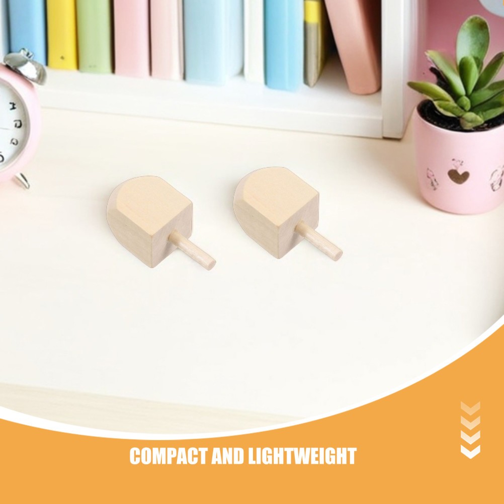15pcs Unfinished Wooden Dreidels – Blank Wood Craft Hanukkah
