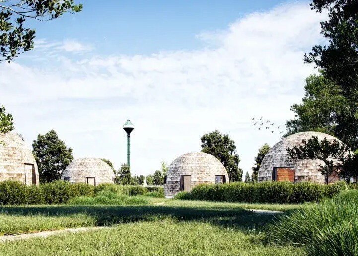 Hemp Ready Tiny Dome Home Wood Prefab House DIY Tiny House Kit Home Village