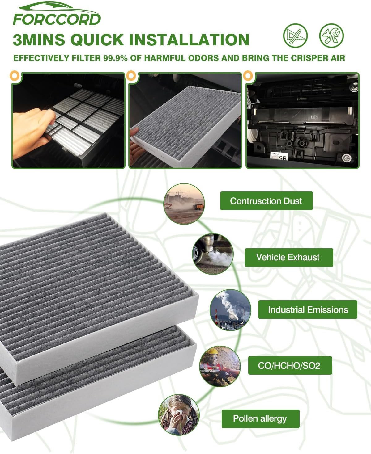 Cabin & Engine Air Filter Fit for Nissan Altima 2026 2025 2024 2023 2022 2021 20