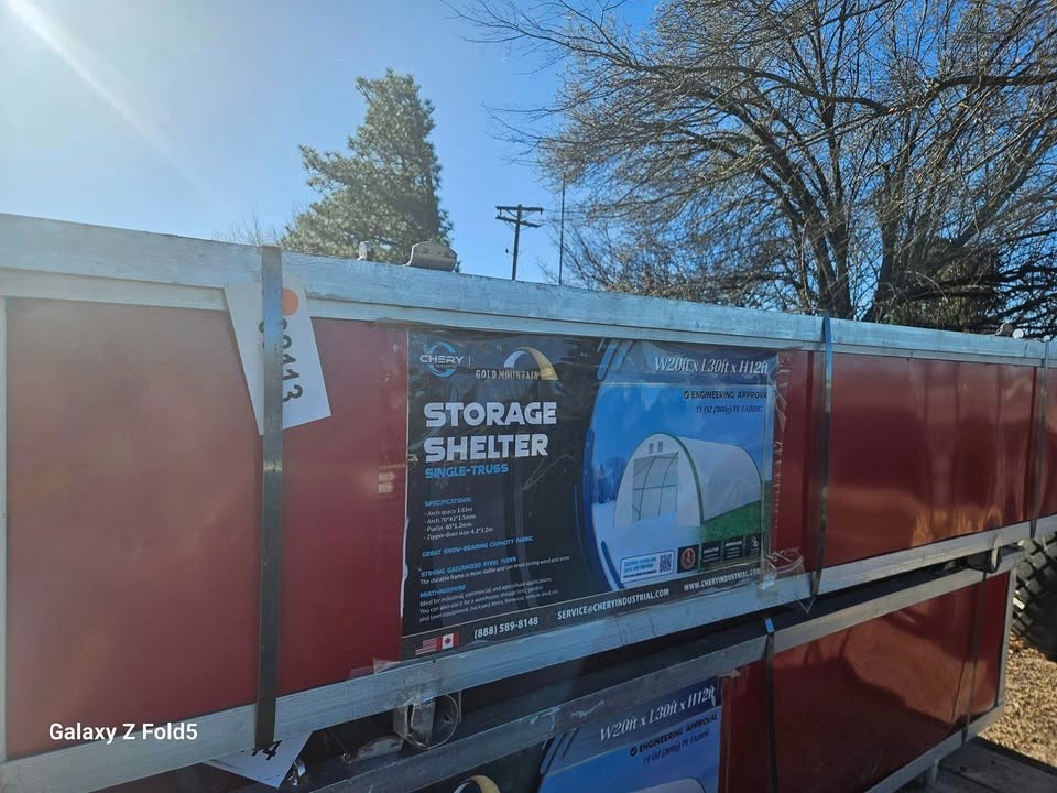W20’xL30’xH12′ Portable Single Truss Arch Storage Shelter 11OZ PE Canvas Shelter