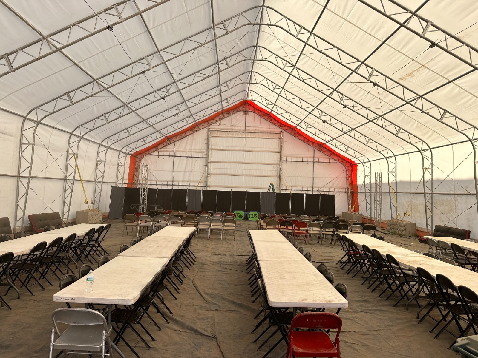 50x80x26 DUAL TRUSS *21oz PVC* Canvas Fabric Storage Building Shelter Barn Shop