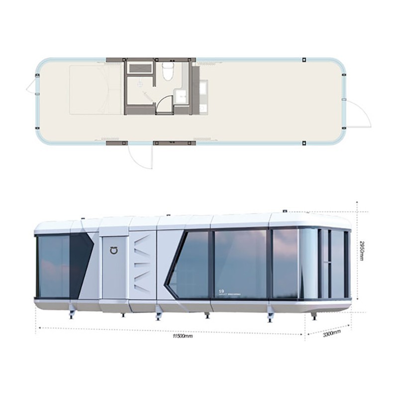 Factory Direct Sales Steel Structure Space House Leisure Capsule Mobile Home