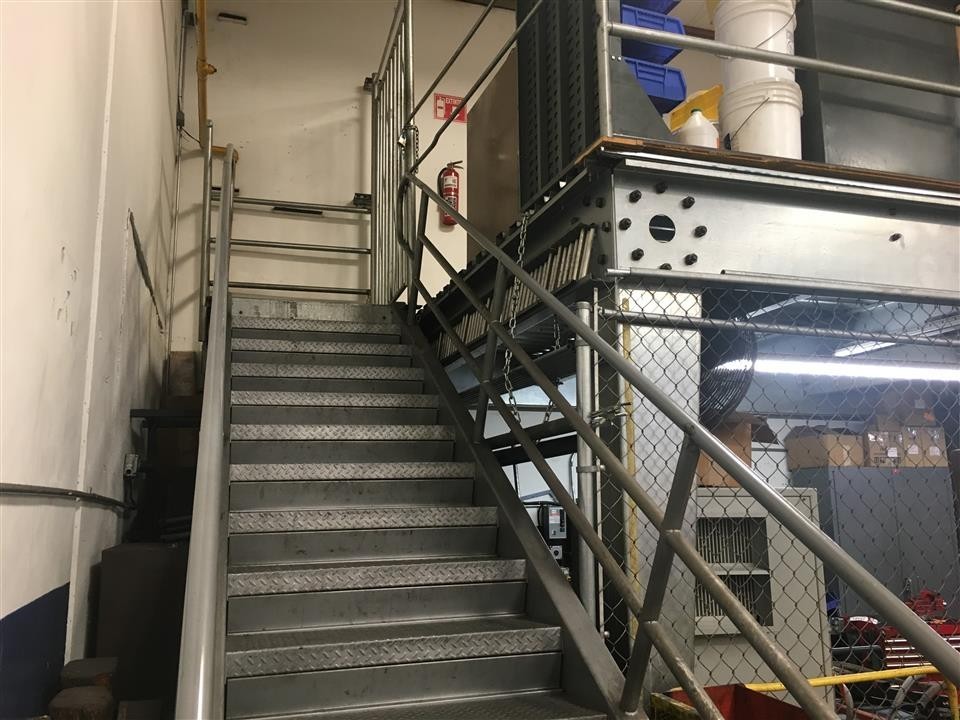 64′ L x 12′ W x 8′ H Steel Mezzanine with Stairs Included