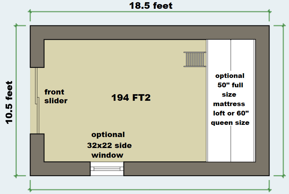 lowest cost All Metal tiny home kit 194 FT2 permit exempt Oregon Tiny Homes