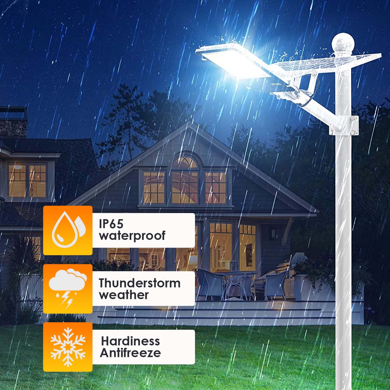 Commercial 2000W Solar Street Lights Outdoor Solar Flood Light for Parking Lots