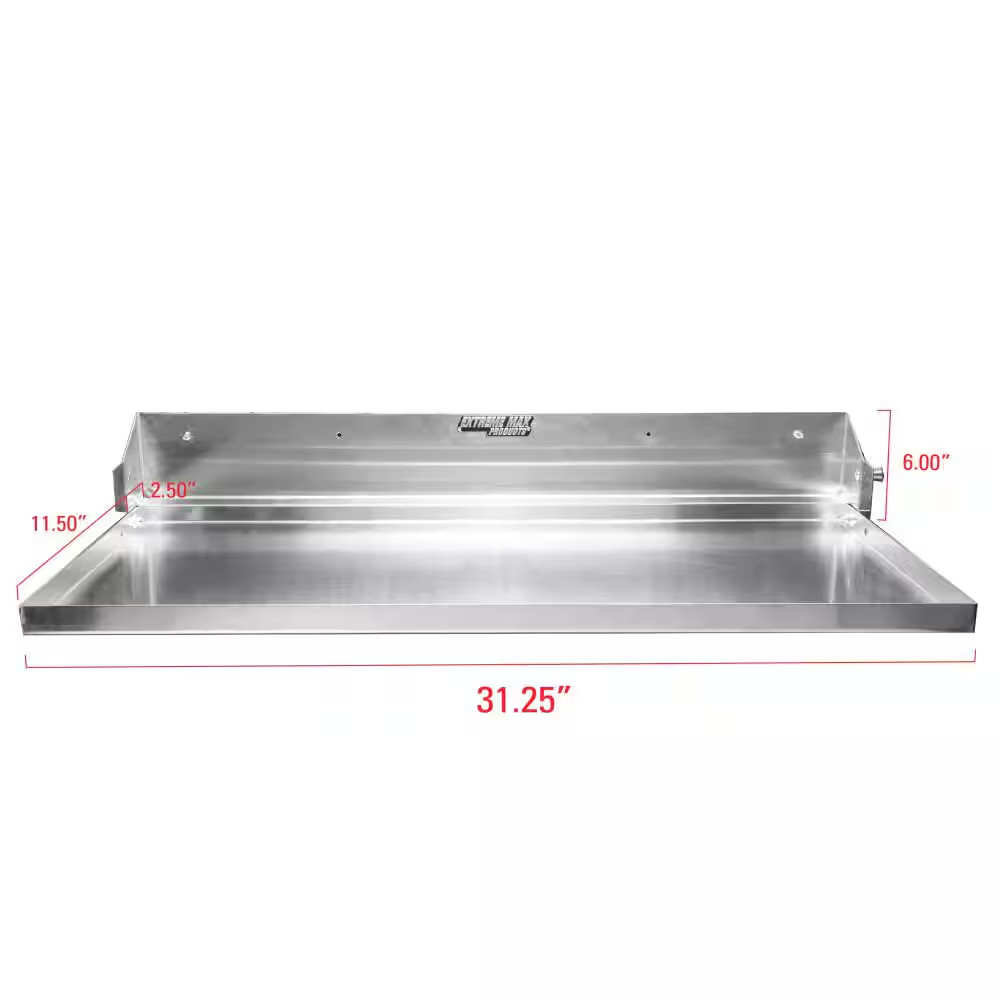 Fold-Down Aluminum Work Station for Race Trailer, Garage, Shop, Enclosed Trailer